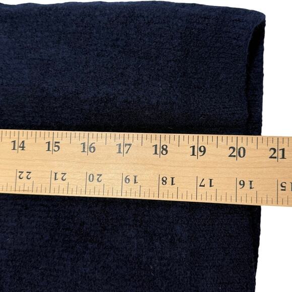 Orvis Boys Large Wool Pullover Sweater Navy Blue Red Trim Elbow Patches - Picture 6 of 7